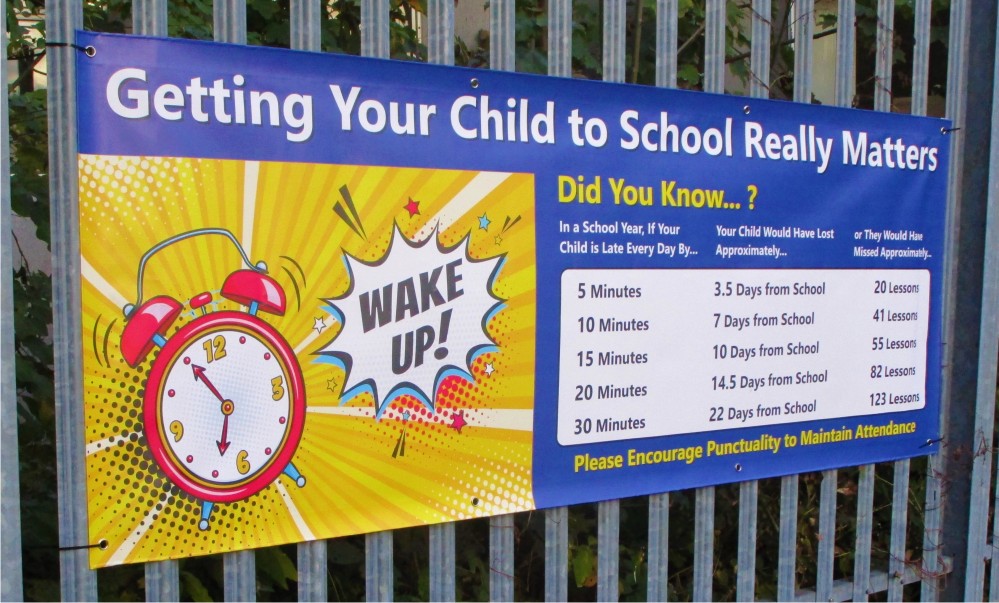 Getting Your Child to School Really Matters PVC Banner